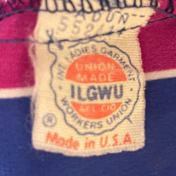 Vintage Russ Togs Striped Button Front Blouse with Adjustable Neck Ties Bow - Picture 4 of 4